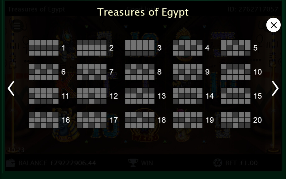 treasures of egypt slot machine detail image 1