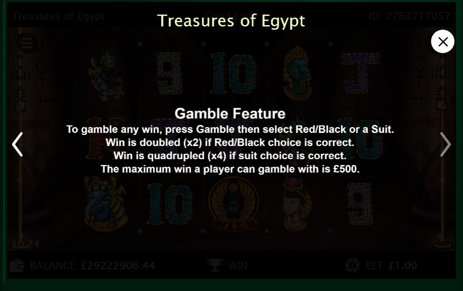 treasures of egypt slot machine detail image 0