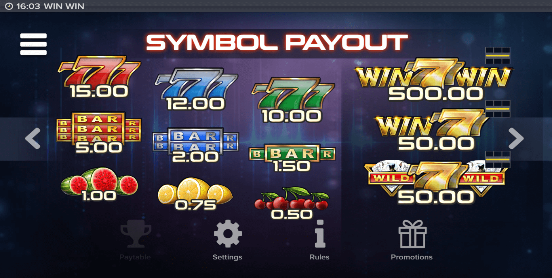win win slot machine detail image 3