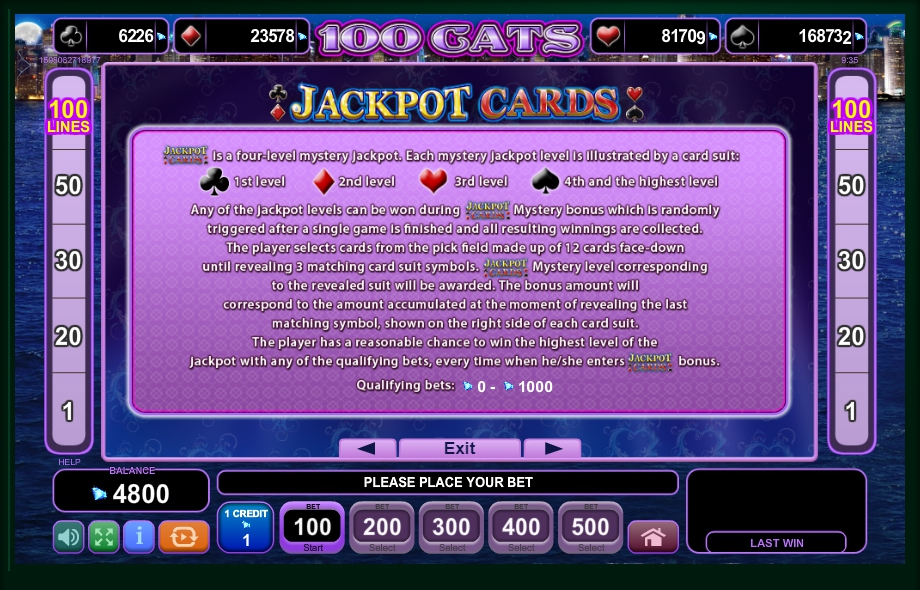100 cats slot machine detail image 1
