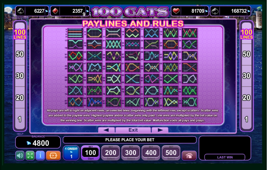100 cats slot machine detail image 0