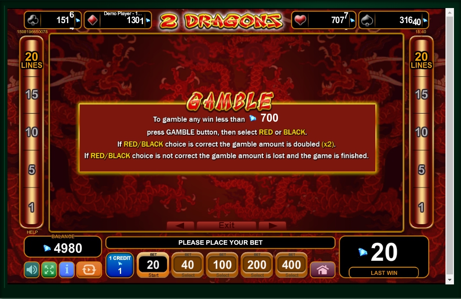 2 dragons slot machine detail image 2