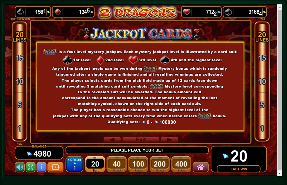 2 dragons slot machine detail image 1