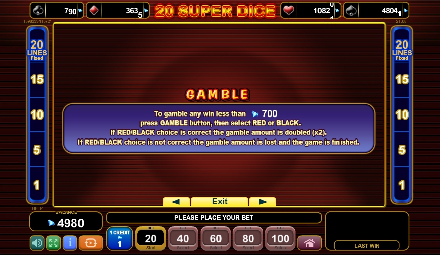 20 super dice slot machine detail image 6