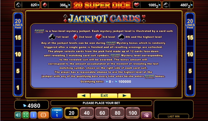 20 super dice slot machine detail image 5