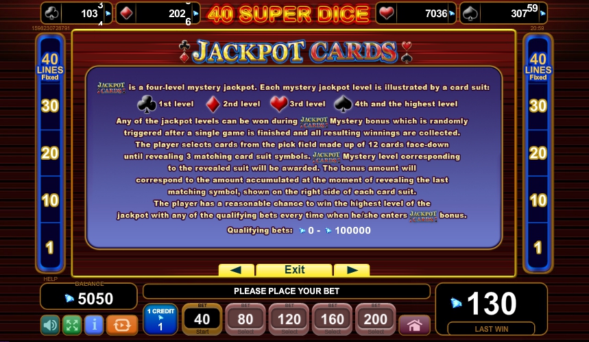 40 super dice slot machine detail image 1