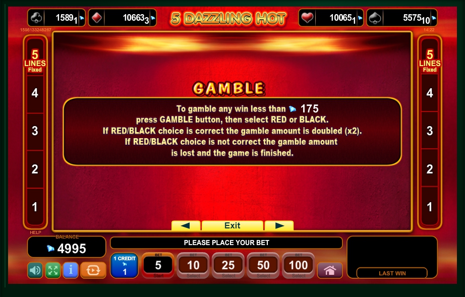 5 dazzling hot slot machine detail image 2