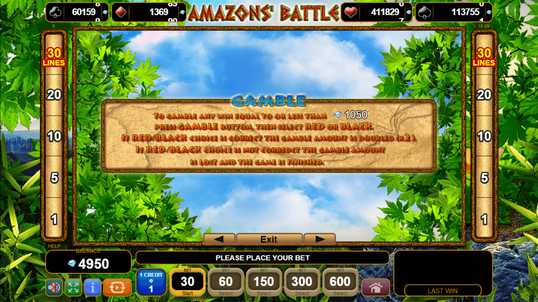 50 amazons battle slot machine detail image 3