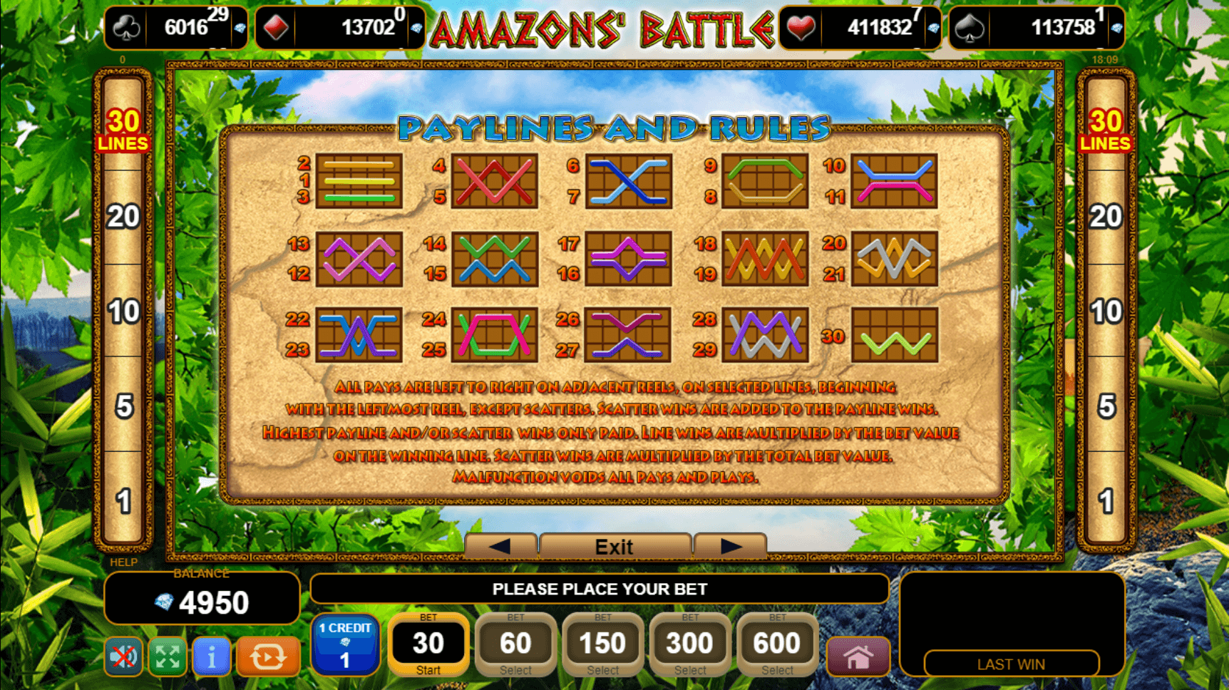 50 amazons battle slot machine detail image 0