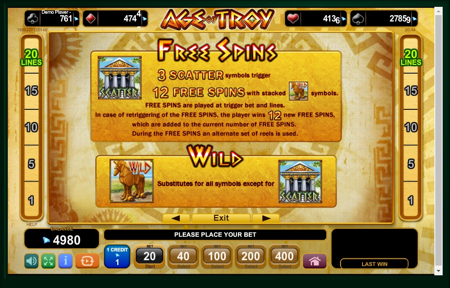 age of troy slot machine detail image 3