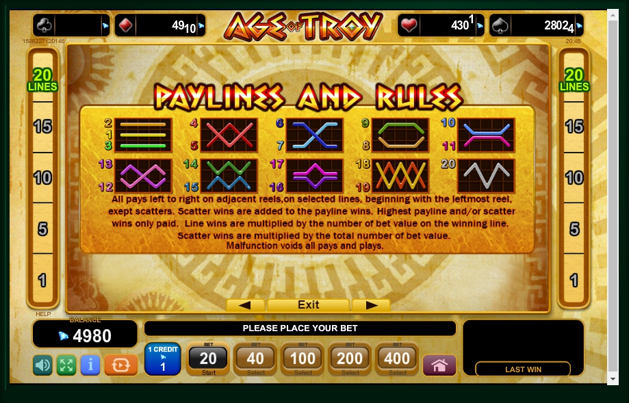 age of troy slot machine detail image 0