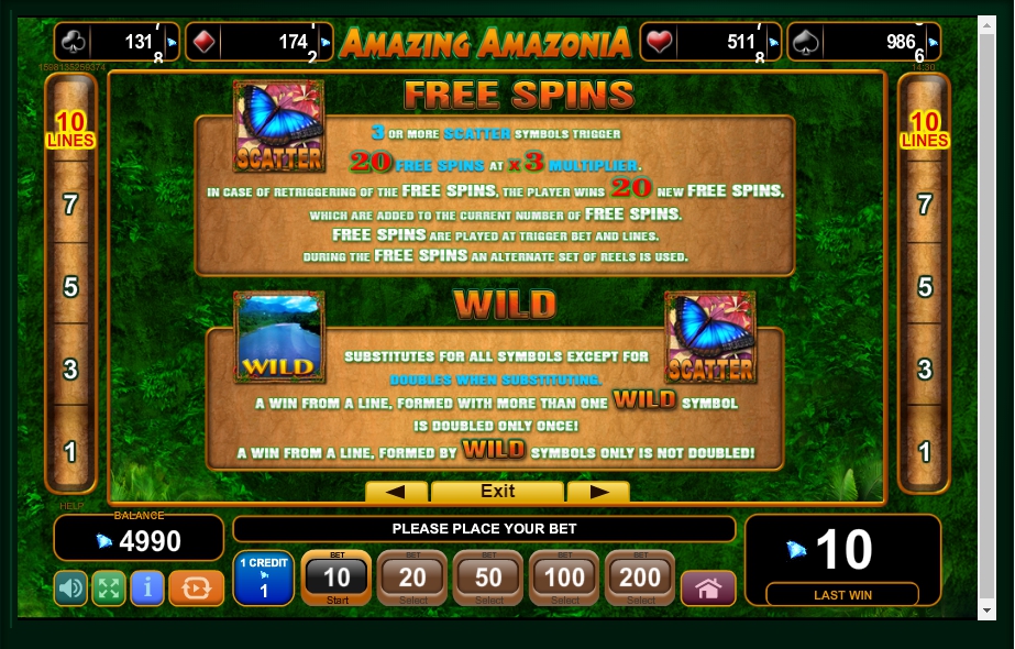amazing amazonia slot machine detail image 3