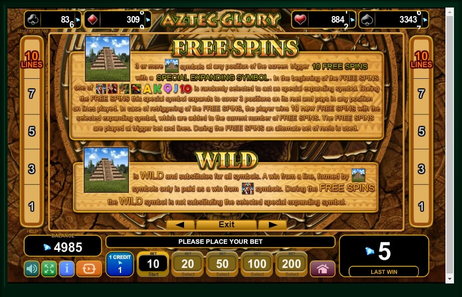 aztec glory slot machine detail image 3