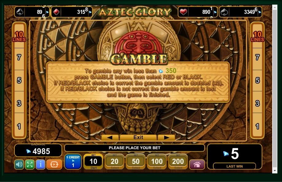 aztec glory slot machine detail image 2