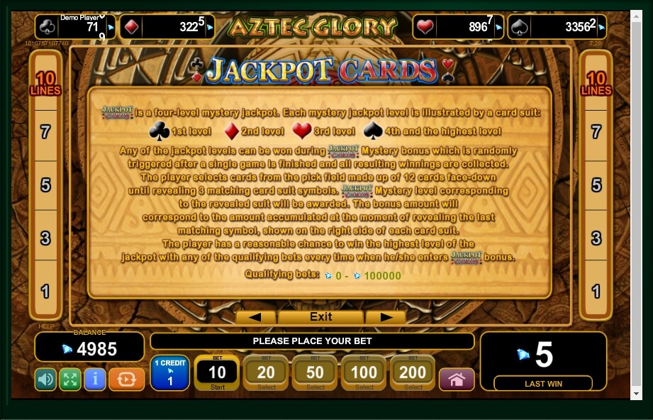 aztec glory slot machine detail image 1