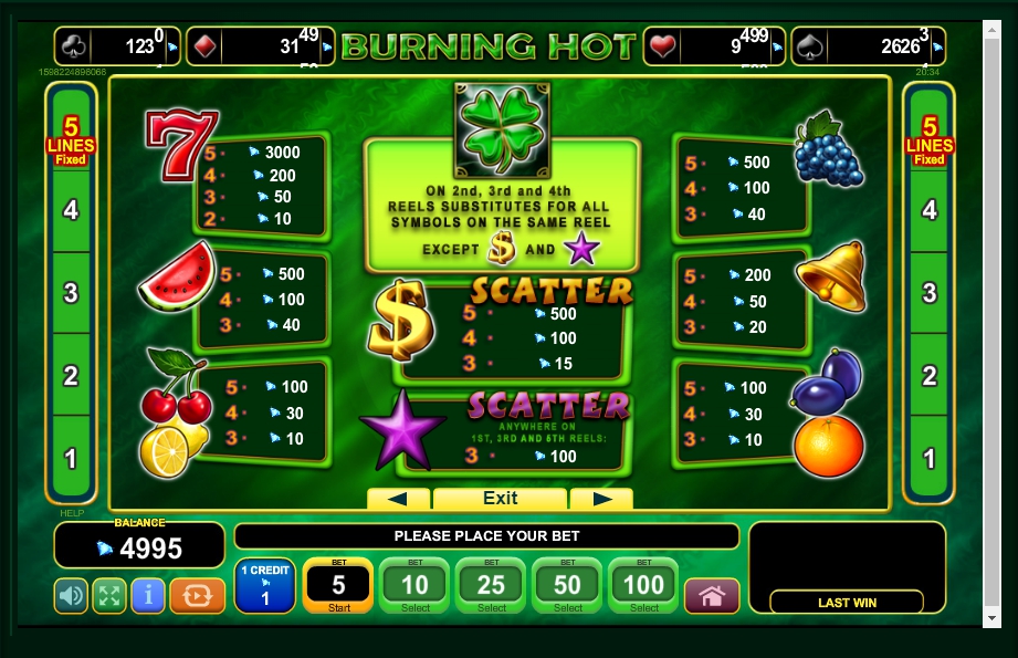 burning hot slot machine detail image 3