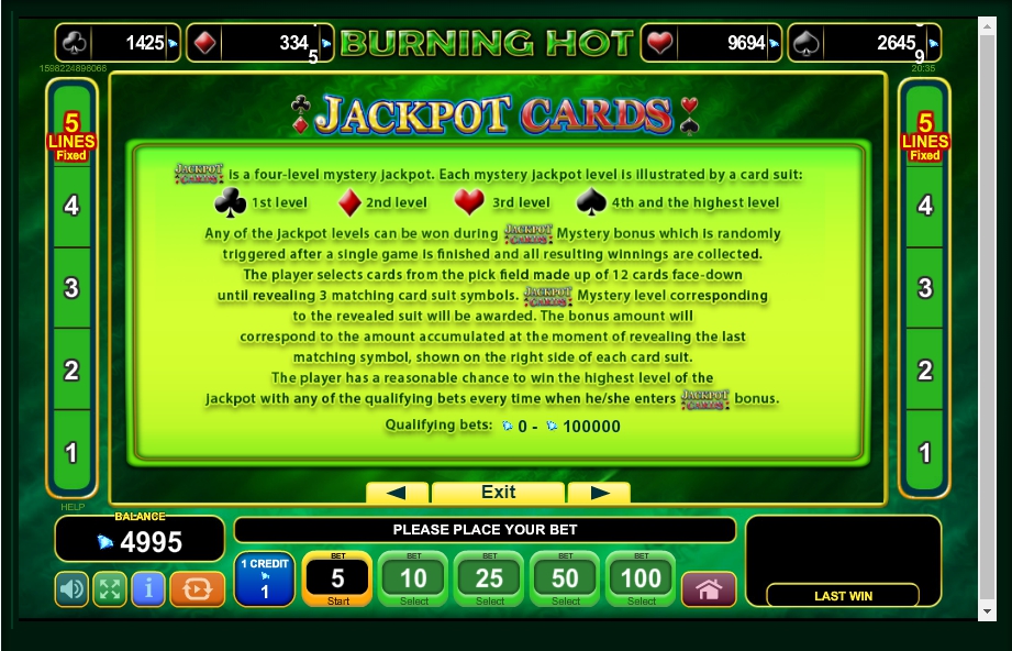 burning hot slot machine detail image 1