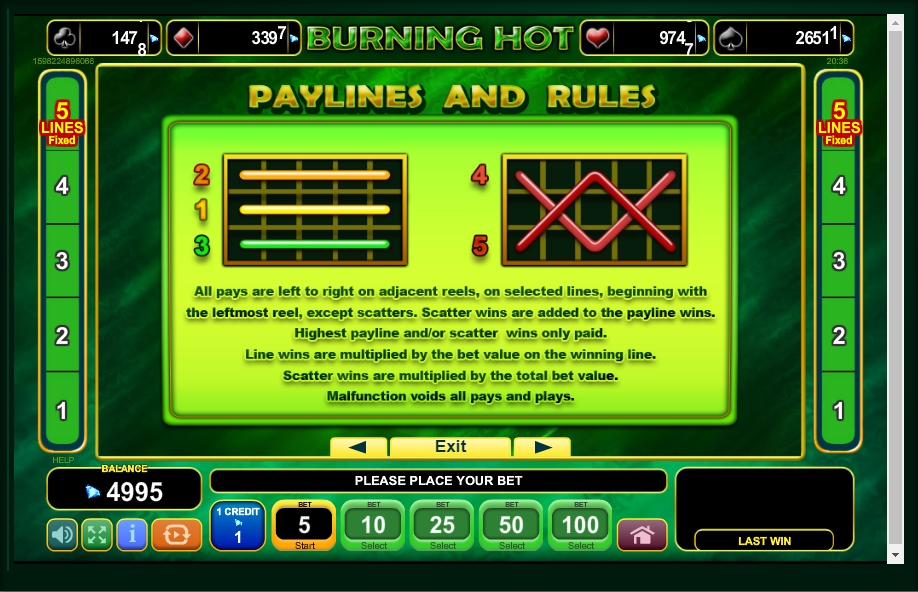 burning hot slot machine detail image 0