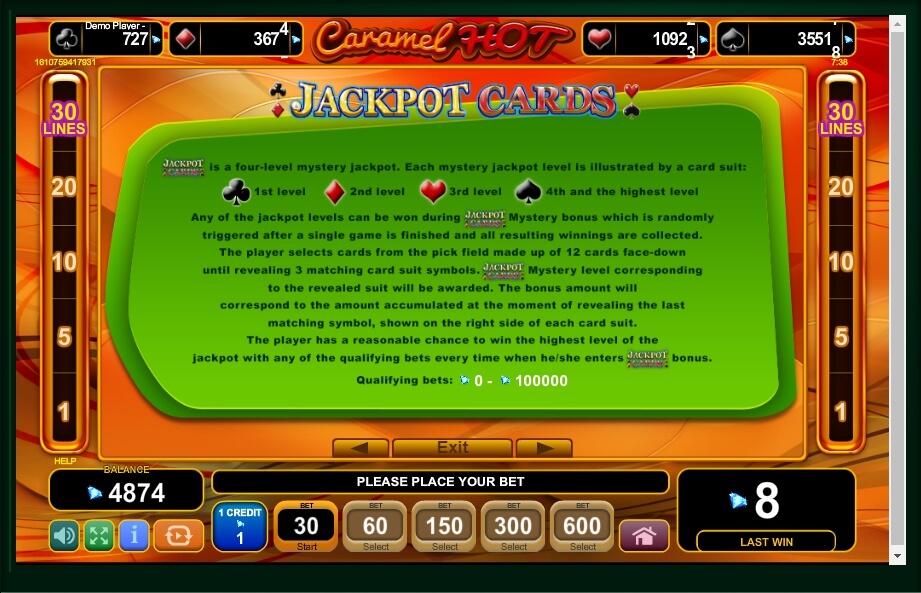 caramel hot slot machine detail image 1