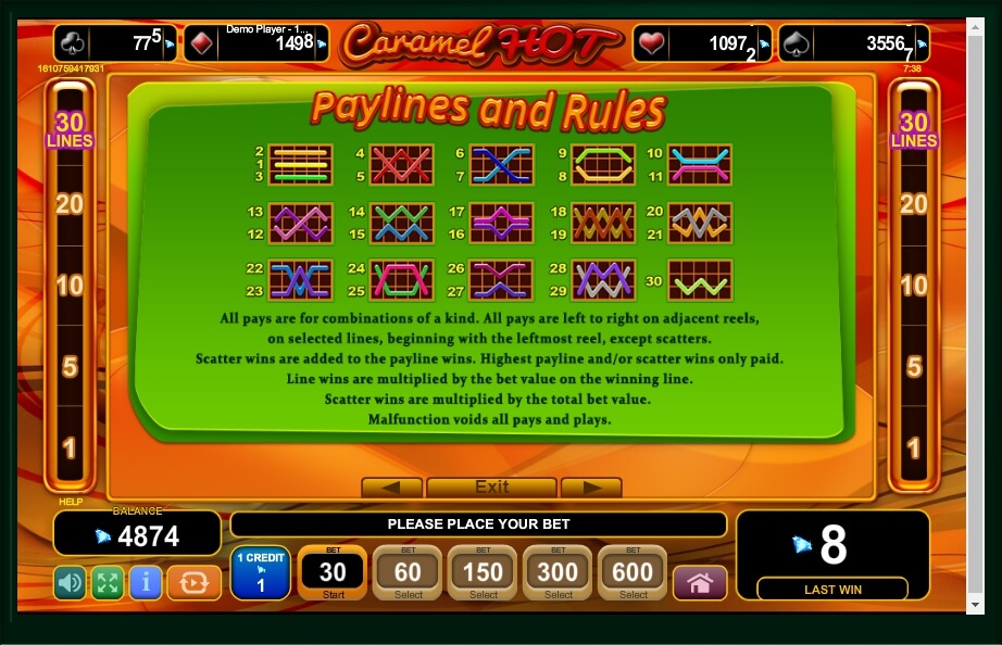 caramel hot slot machine detail image 0