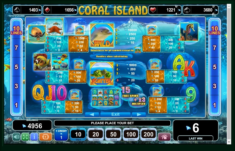 coral island slot machine detail image 4