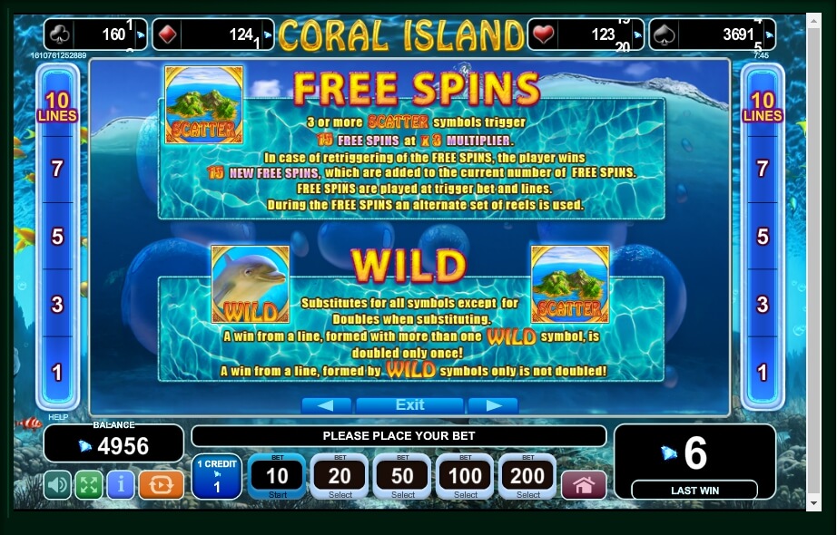 coral island slot machine detail image 3