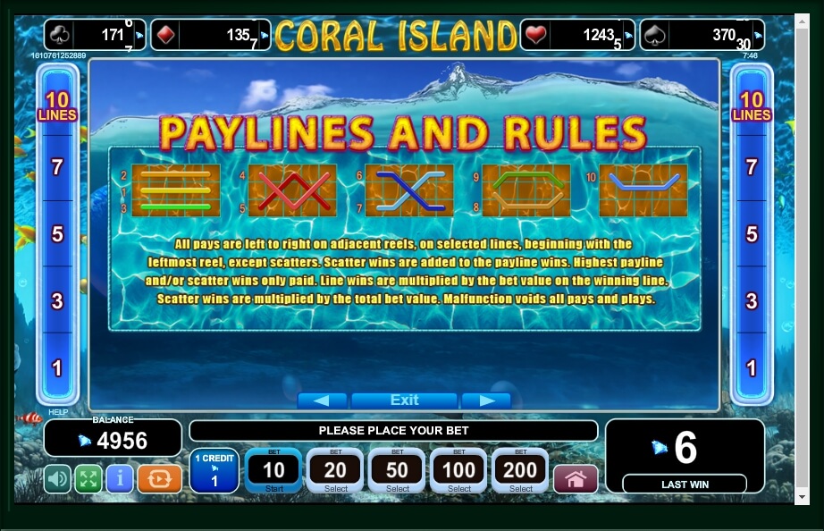 coral island slot machine detail image 0