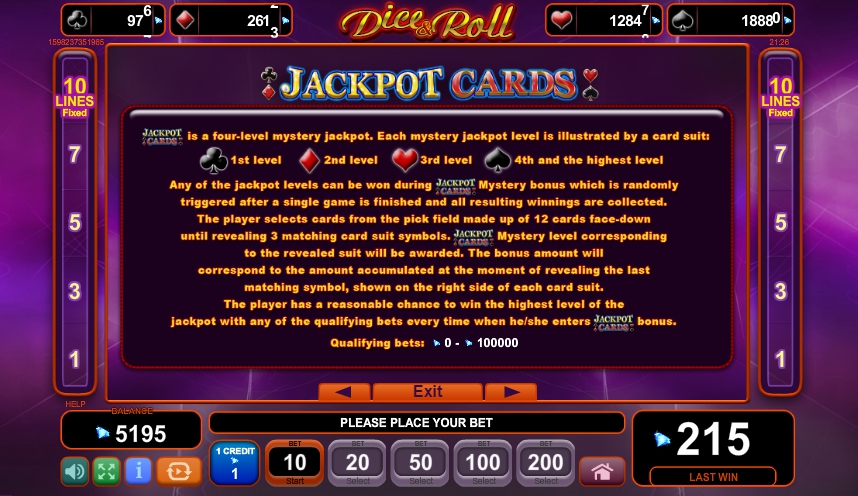 dice and roll slot machine detail image 1
