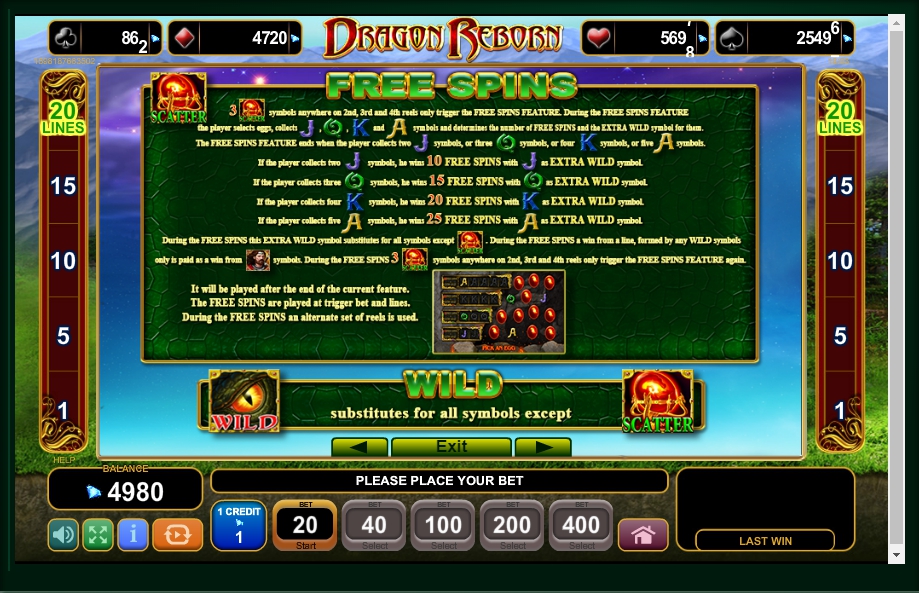 dragon reborn slot machine detail image 3