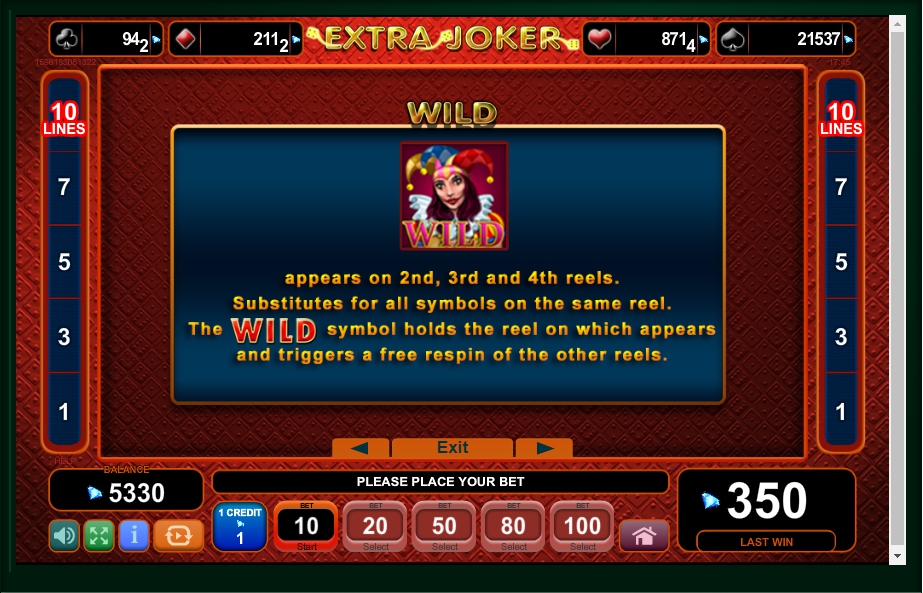 extra joker slot machine detail image 3