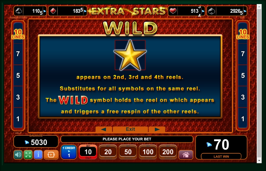 extra stars slot machine detail image 3
