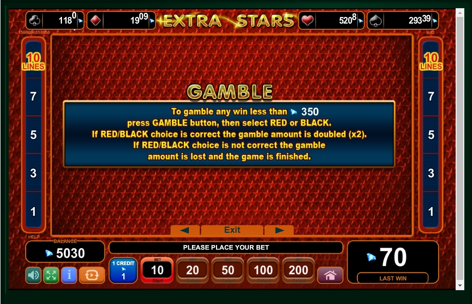 extra stars slot machine detail image 2