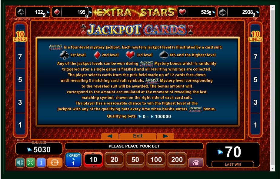 extra stars slot machine detail image 1