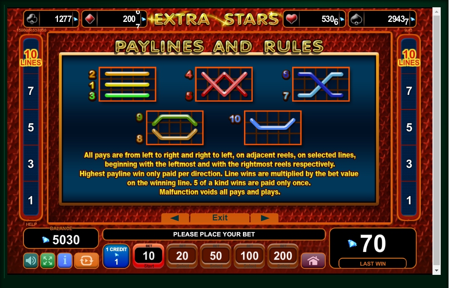 extra stars slot machine detail image 0