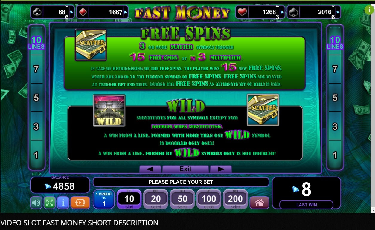 fast money slot machine detail image 3