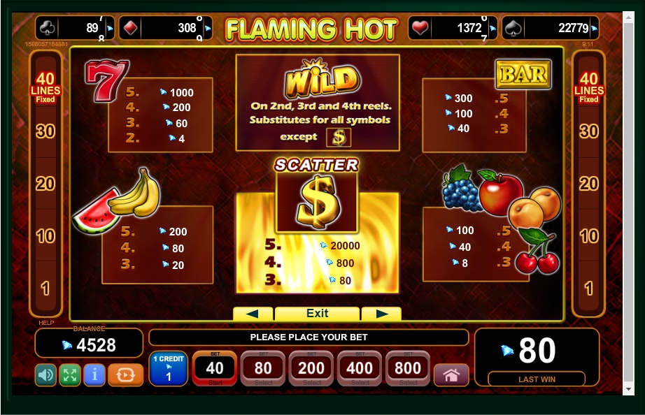 flaming hot slot machine detail image 3