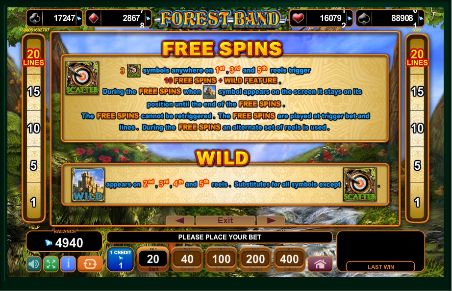 forest band slot machine detail image 3