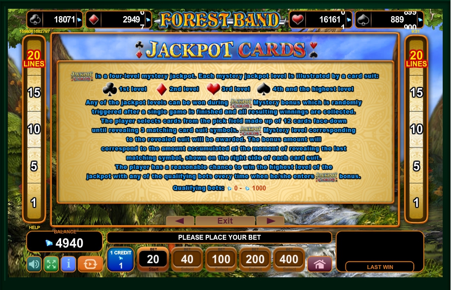 forest band slot machine detail image 1