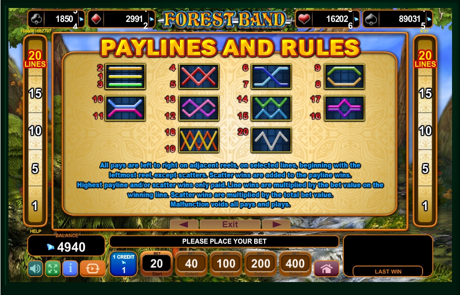 forest band slot machine detail image 0