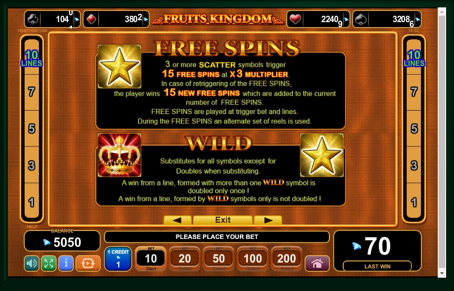 fruits kingdom slot machine detail image 3