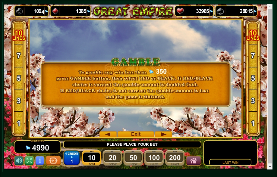 great empire slot machine detail image 2