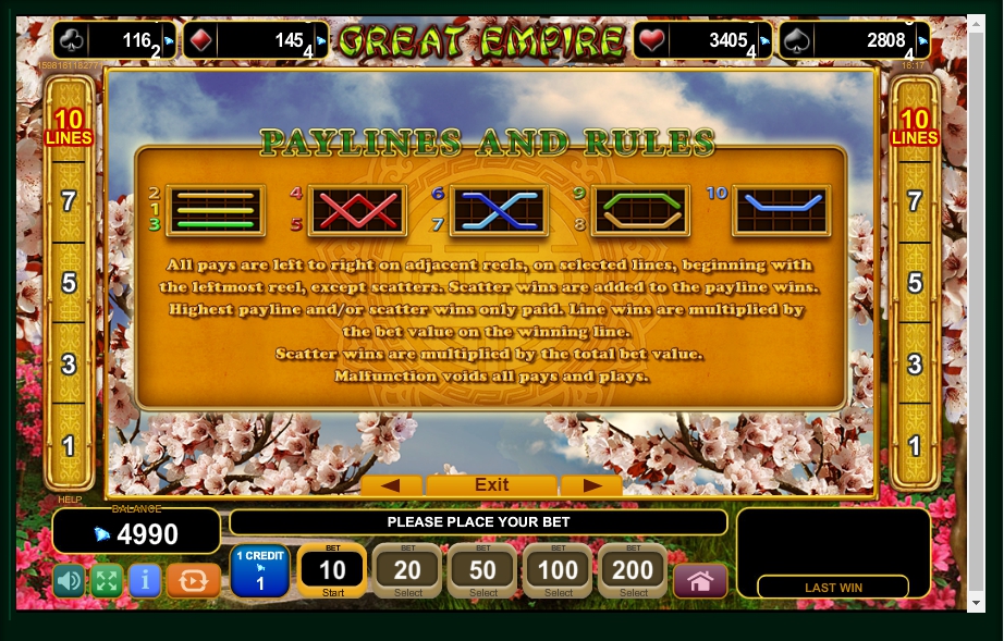 great empire slot machine detail image 0