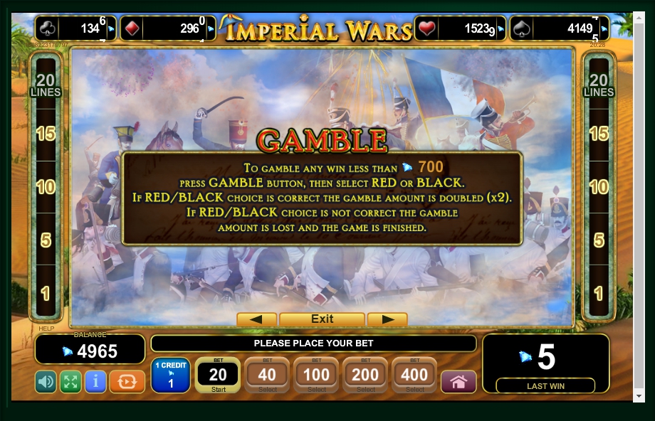 imperial wars slot machine detail image 2