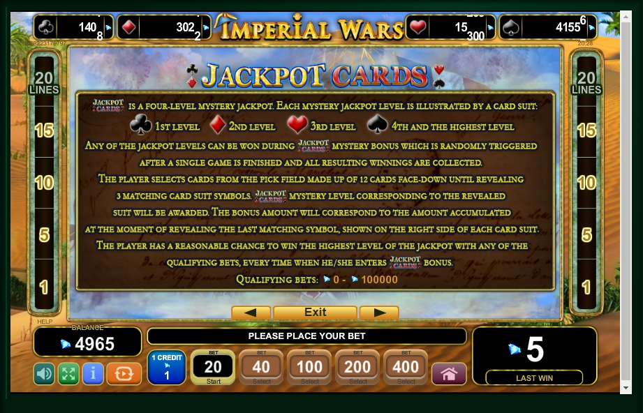 imperial wars slot machine detail image 1