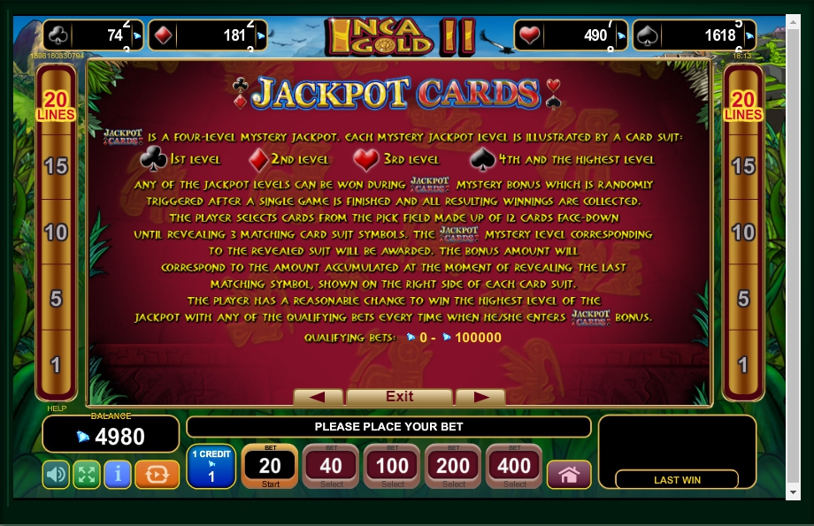inca gold ii slot machine detail image 1