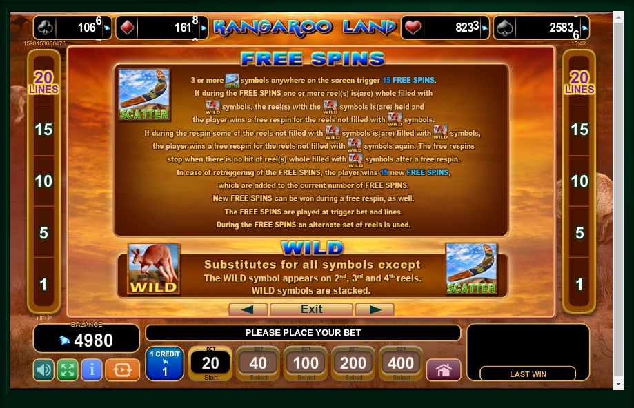 kangaroo land slot machine detail image 3