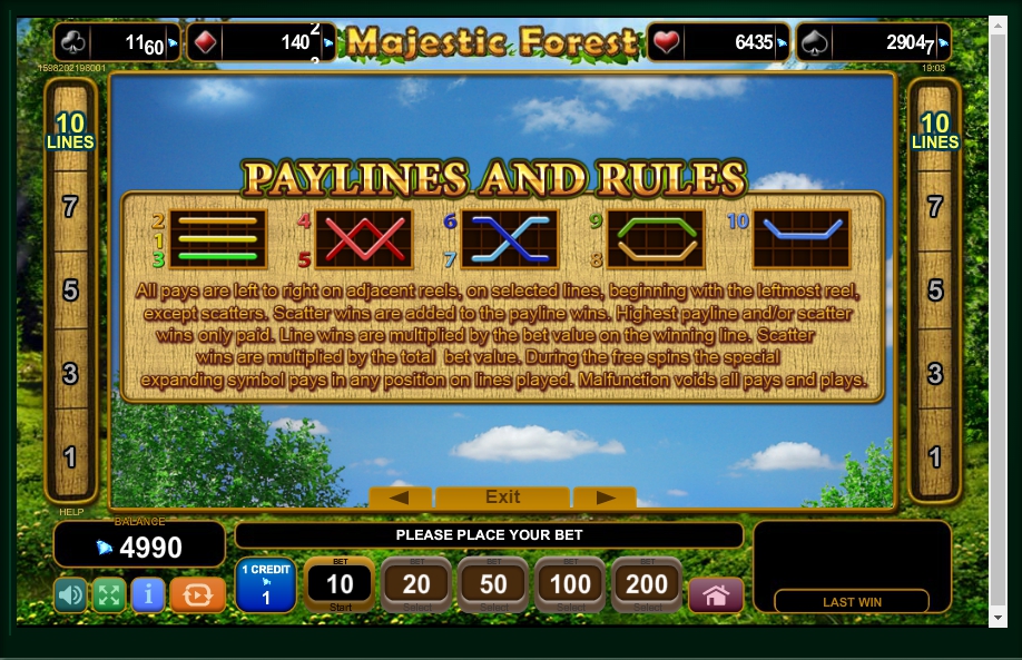 majestic forest slot machine detail image 0