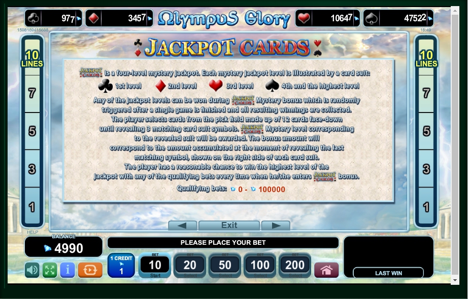 olympus glory slot machine detail image 1