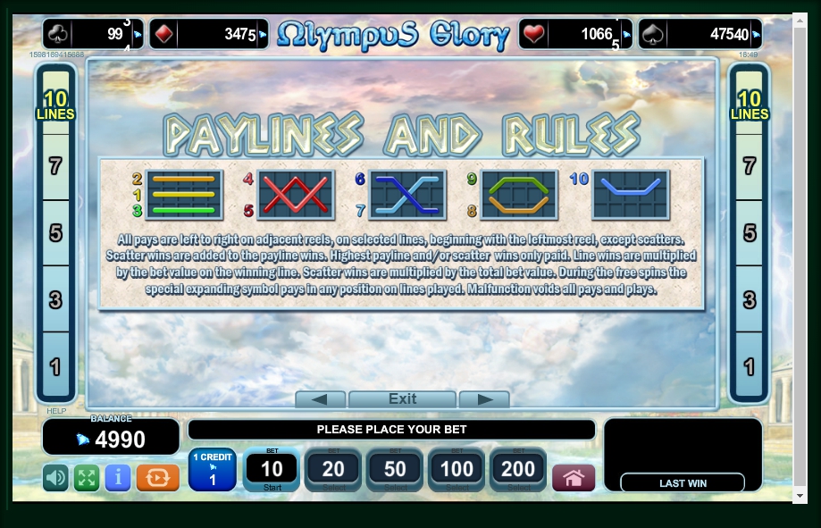 olympus glory slot machine detail image 0