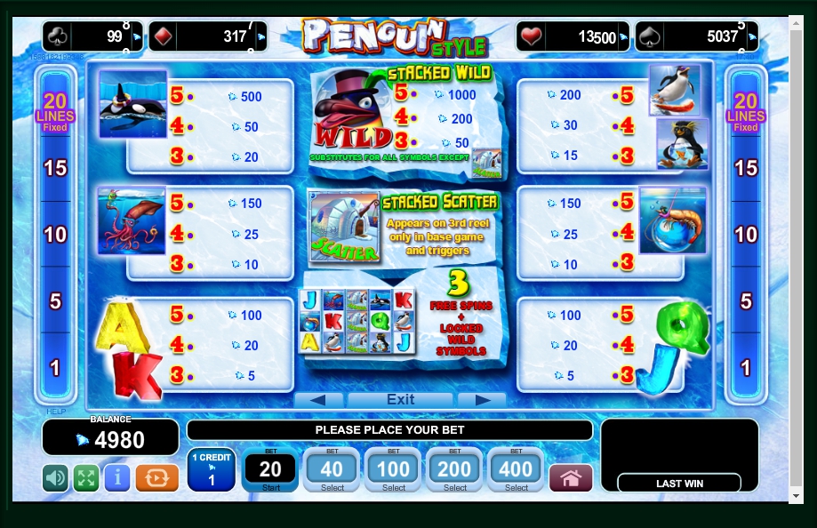 penguin style slot machine detail image 4